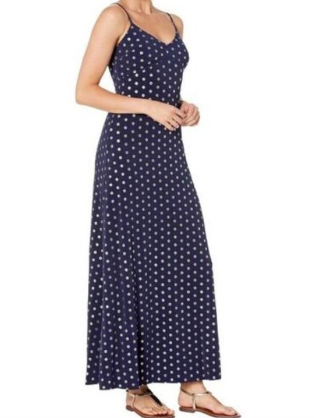 Michael Kors Foil Medallion Maxi Dress in True Navy & Gold Sz XL NWT